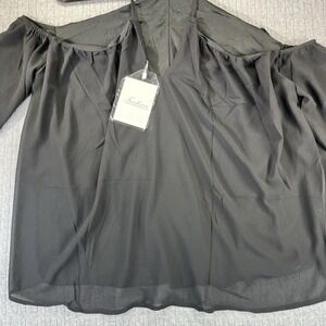 Vemvan Women's Black‎ Sheer shirt size small new with tags gothcore relaxed fit
